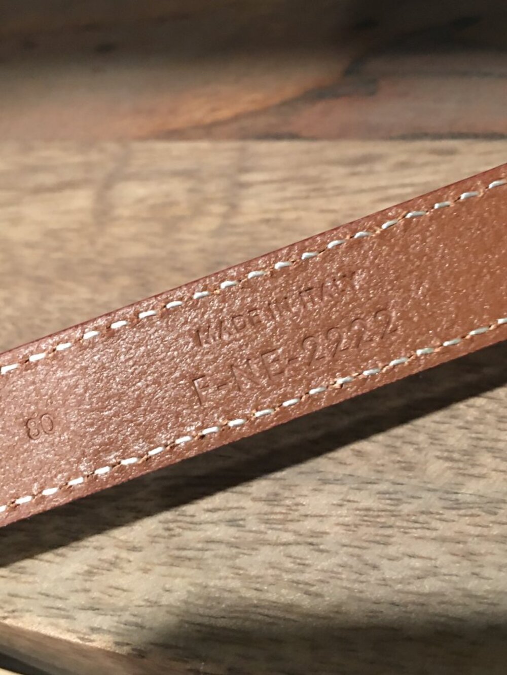 CELINE Fancy Stitch Western Belt in Brown 80 - Picture 5 of 5